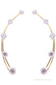 Archi Collection Solitaire Cubic Zirconia Alloy Cuff Earring